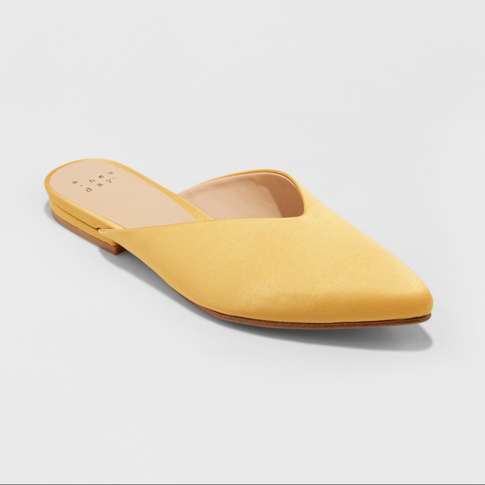 Satin V Throat Backless Mules - A New Day